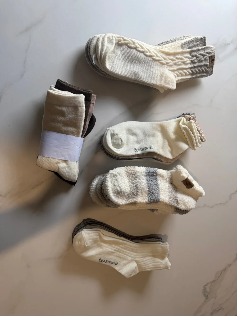 BearPaw Sock bundle, assorted different styles and colors